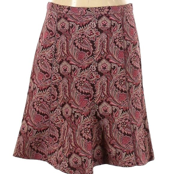 True Meaning Two Piece Skirt/Top Set in Paisley Brocade w/Contrasting Trim-Sz 6 - Picture 12 of 13